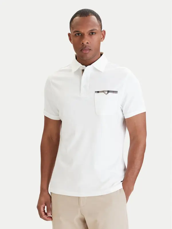 Barbour Barbour Polo Premium CorpatchMML1496WH11 Bijela Tailored Fit
