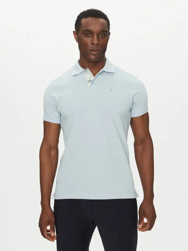 Barbour Barbour Polo Tartan MML0012BU44 Svijetloplava Regular Fit