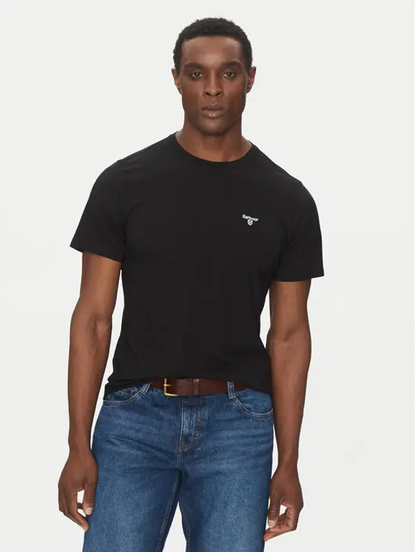 Barbour Barbour T-shirt Essential Sports MTS0331BK31 Crna Tailored Fit