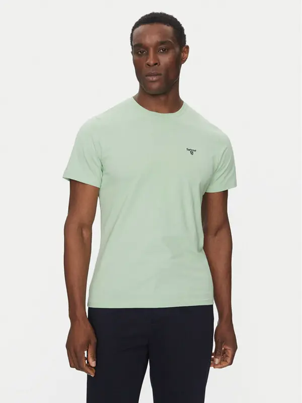 Barbour Barbour T-shirt Essential Sports MTS0331GN45 Zelena Tailored Fit