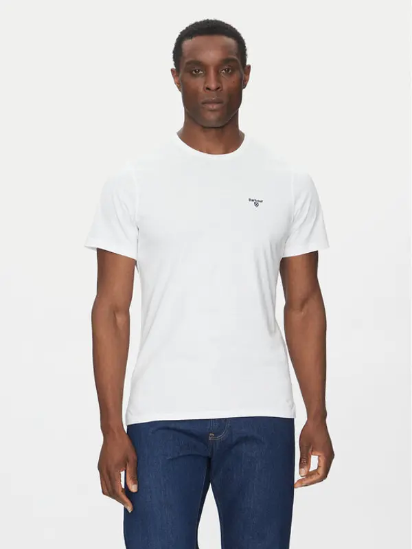 Barbour Barbour T-shirt Essential Sports MTS0331WH11 Bijela Tailored Fit