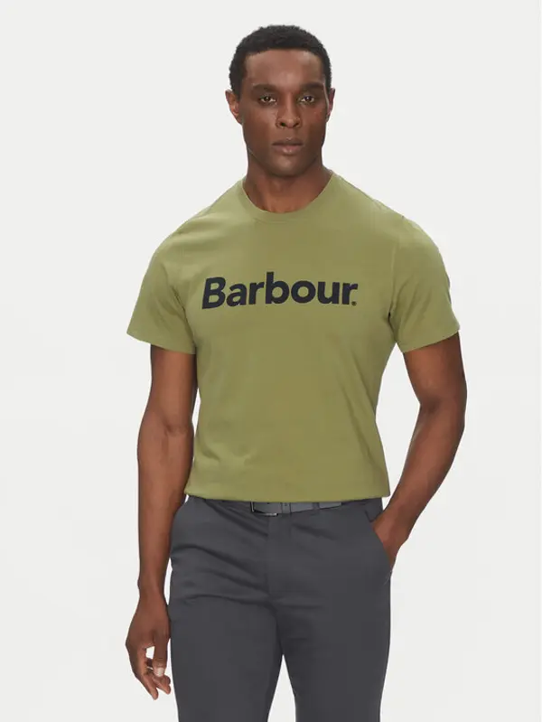 Barbour Barbour T-shirt Logo MTS0531OL39 Zelena Tailored Fit