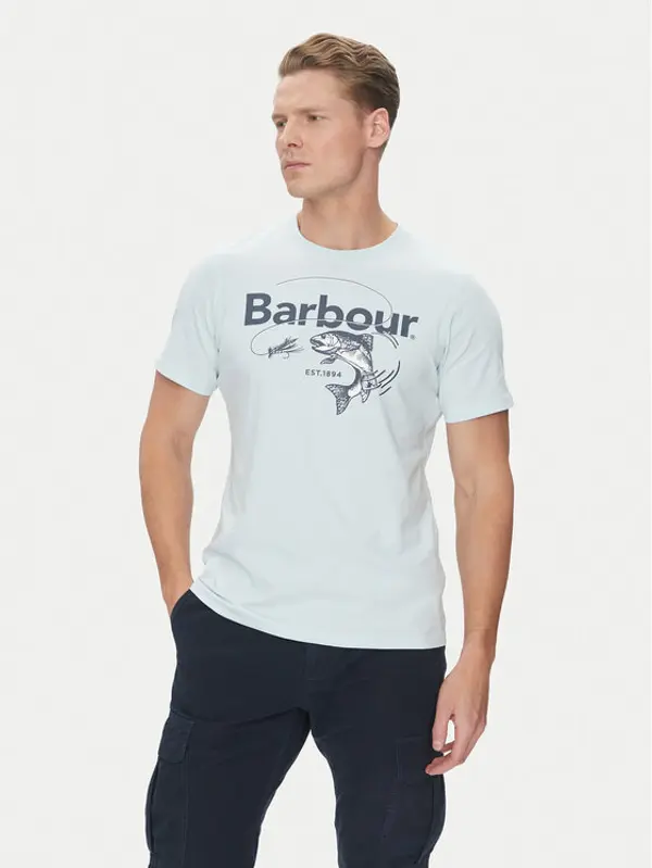 Barbour Barbour T-shirt Lydd MTS1396BU61 Svijetloplava Regular Fit