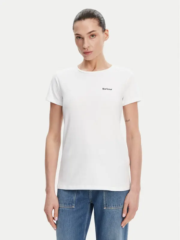 Barbour Barbour T-shirt Saltford LTS0666WH11 Bijela Regular Fit