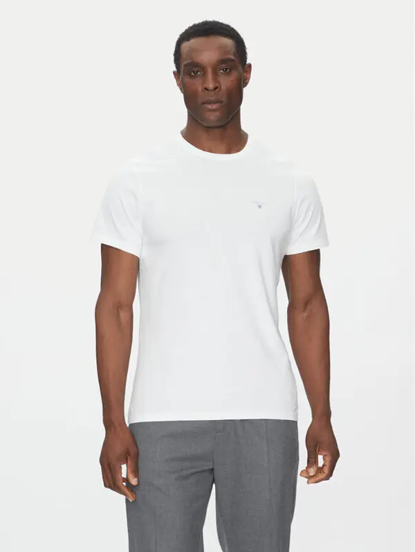 Barbour Barbour T-shirt Tartan MTS0670WH11 Bijela Tailored Fit