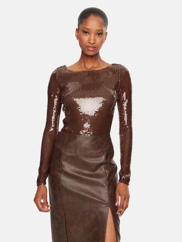 BARDOT BARDOT Bodi Brenna 59567TB Smeđa Slim Fit