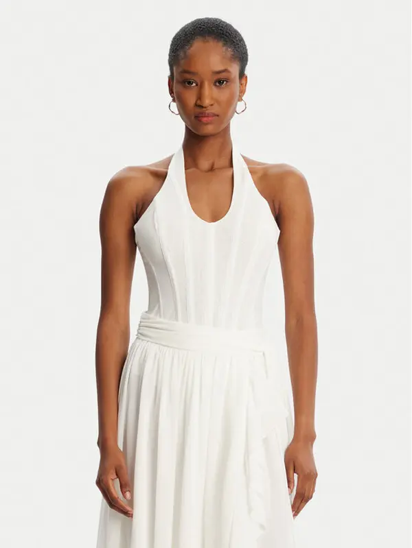 bardot Bardot Bodi Trey Halter Neck 60030TB Bijela Slim Fit