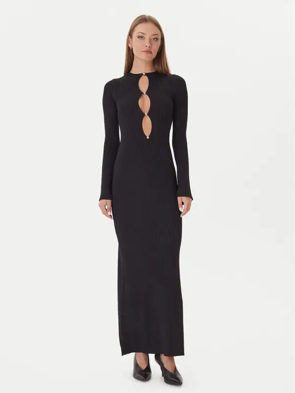 bardot Bardot Džemper haljina 59801DB Crna Slim Fit