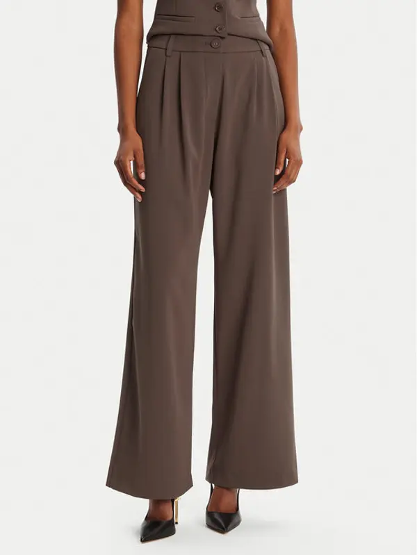 bardot Bardot Hlače Sloane Straight 58620PB3 Smeđa Regular Fit
