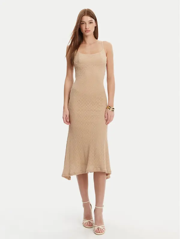 bardot Bardot Koktel haljina 57998DB7 Bež Regular Fit