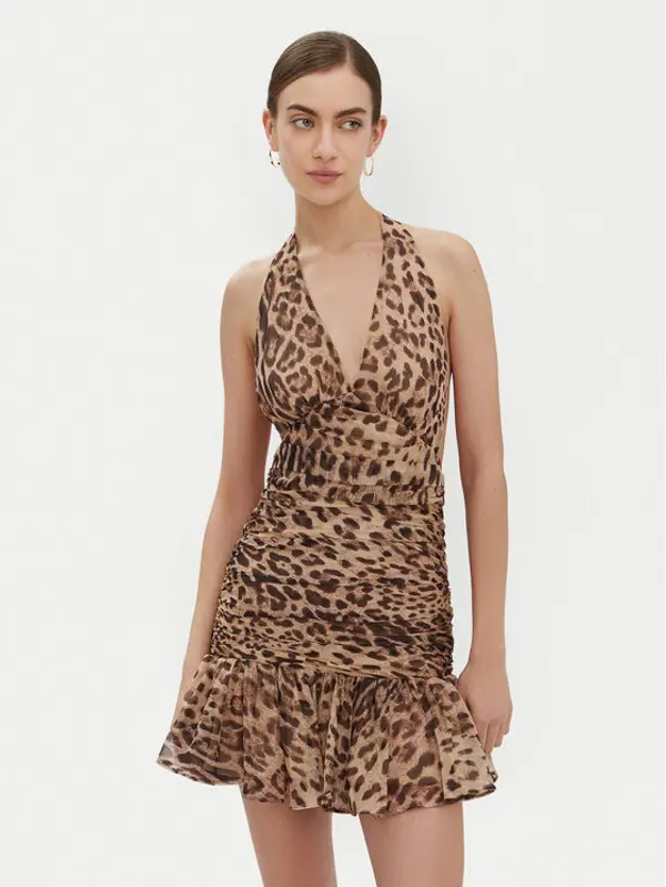 bardot Bardot Koktel haljina 59705DB Smeđa Regular Fit