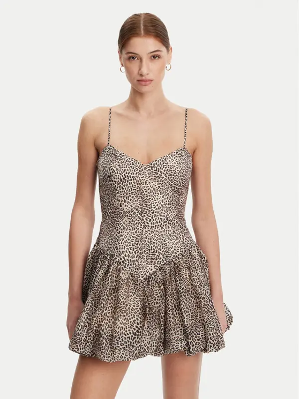 bardot Bardot Koktel haljina 59794DB1 Smeđa Regular Fit