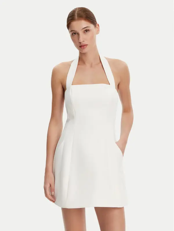 bardot Bardot Koktel haljina 59857DB1 Bijela Slim Fit