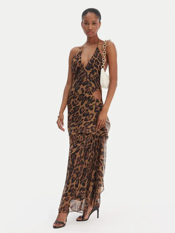 bardot Bardot Koktel haljina Cyrel 59760DB1 Smeđa Regular Fit