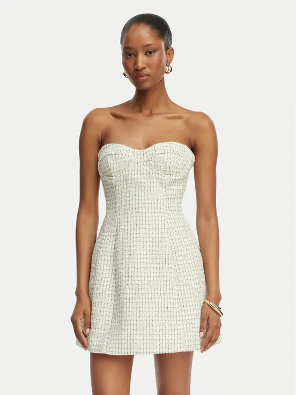 bardot Bardot Koktel haljina Florine 60134DB Écru Slim Fit