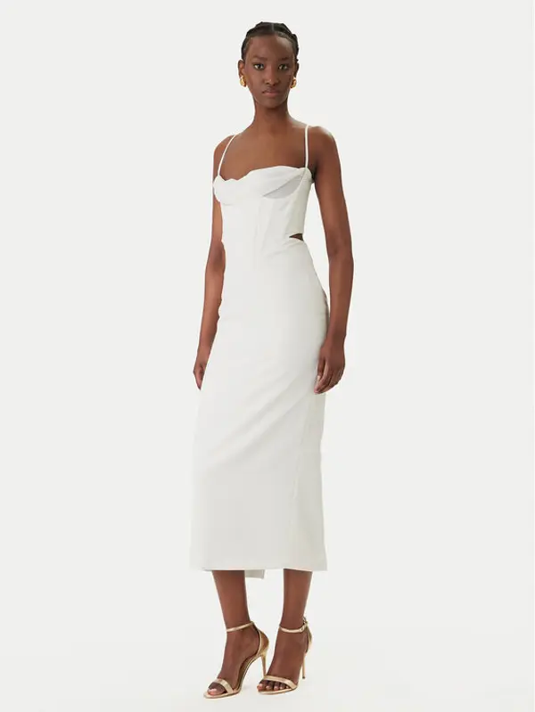 bardot Bardot Koktel haljina Martini 58535DB Bijela Slim Fit