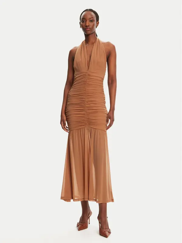 bardot Bardot Koktel haljina Sephera 59872DB Smeđa Regular Fit