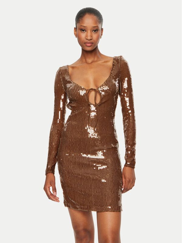 BARDOT BARDOT Koktel haljina Verona 59513DB Smeđa Regular Fit