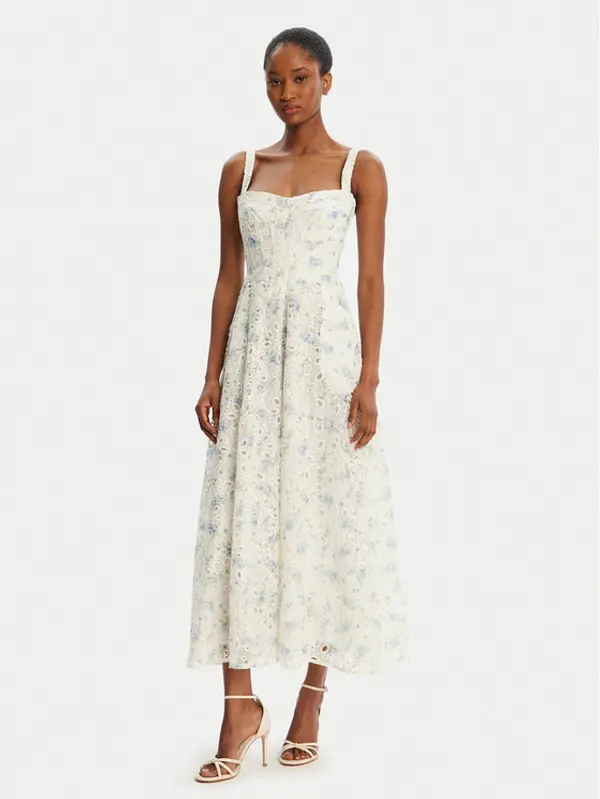 bardot Bardot Ljetna haljina Adaline Broderie 58655DB3 Bijela Regular Fit
