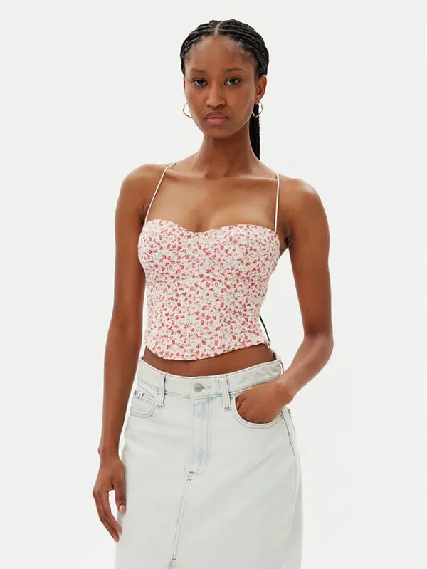 bardot Bardot Top Estie Embroidered 59828TB Šarena Slim Fit