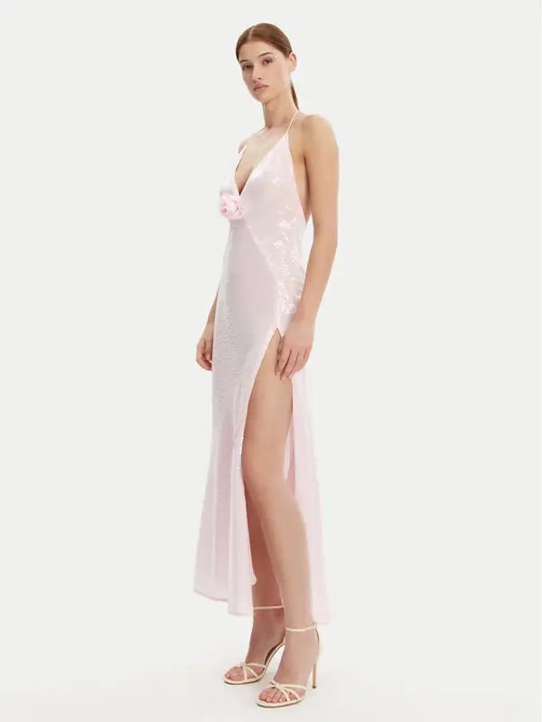 bardot Bardot Večernja haljina 59278DB3 Ružičasta Regular Fit