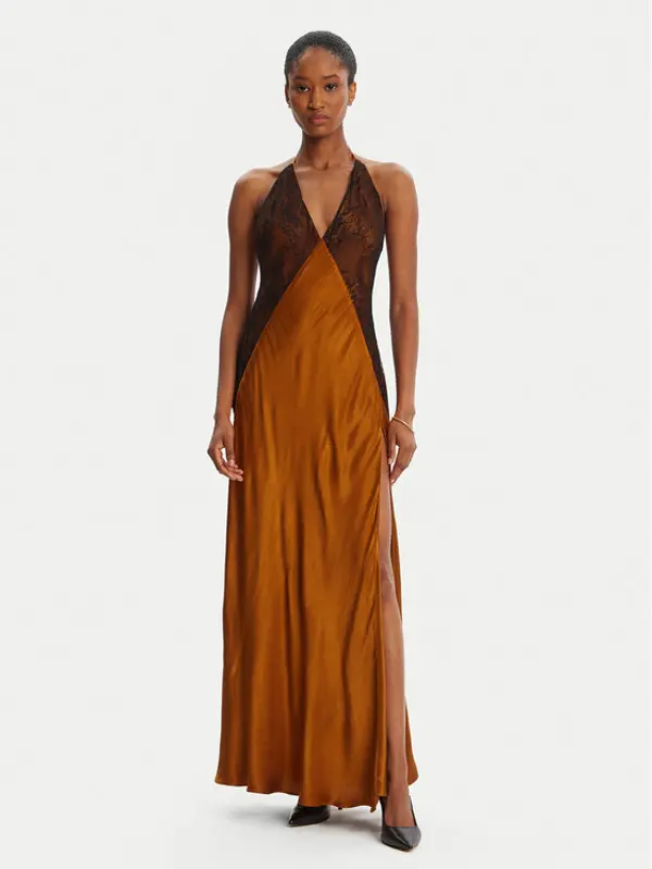 bardot Bardot Večernja haljina Estrella Haltrel 59977DB Smeđa Regular Fit