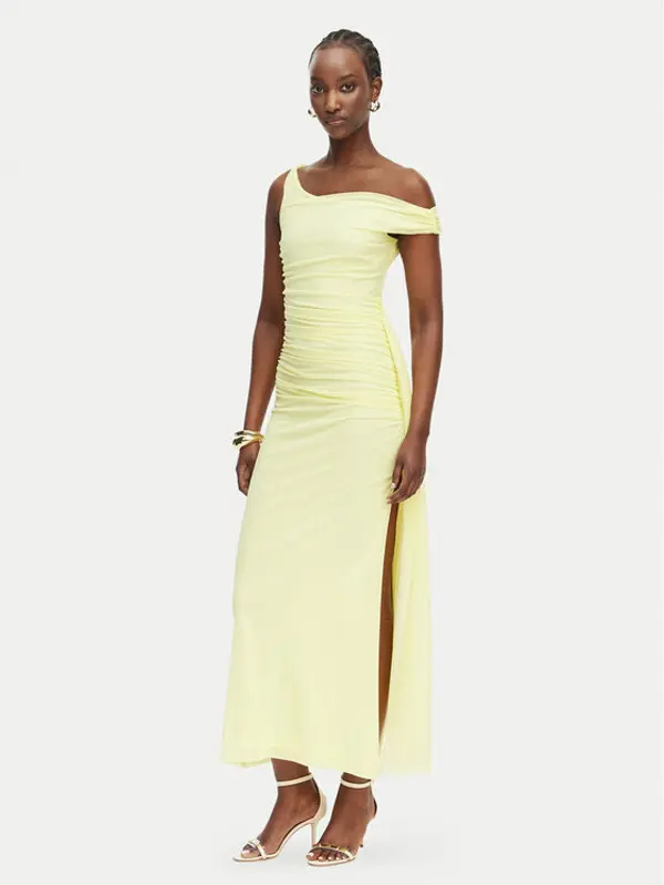 bardot Bardot Večernja haljina Layana 60513DB Žuta Slim Fit
