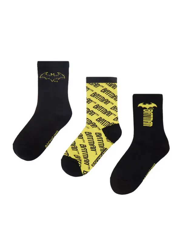 Batman Batman Duge čarape CEO-ACCCS-AW26-221WBBAT(3-PACK) Crna