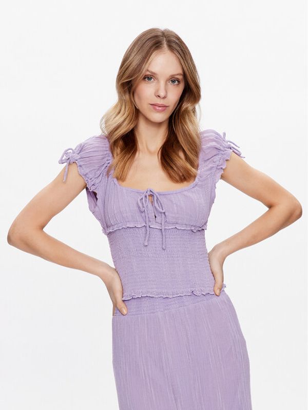 BDG Urban Outfitters BDG Urban Outfitters Top BDG NOVA RUCHED BLOUSE 76465863 Ružičasta V-Neck Fit