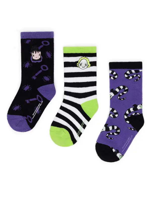 BEETLEJUICE BEETLEJUICE Duge čarape ACCCS-AW24-324WBBJ Šarena