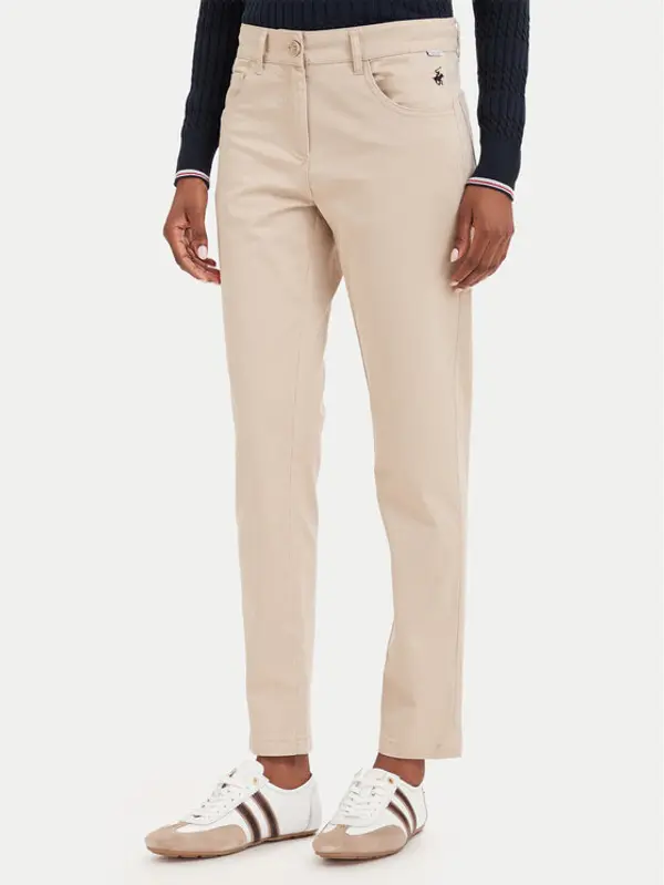 Beverly Hills Polo Club Beverly Hills Polo Club Chino P-SS26W-T586585 Bež Slim Fit