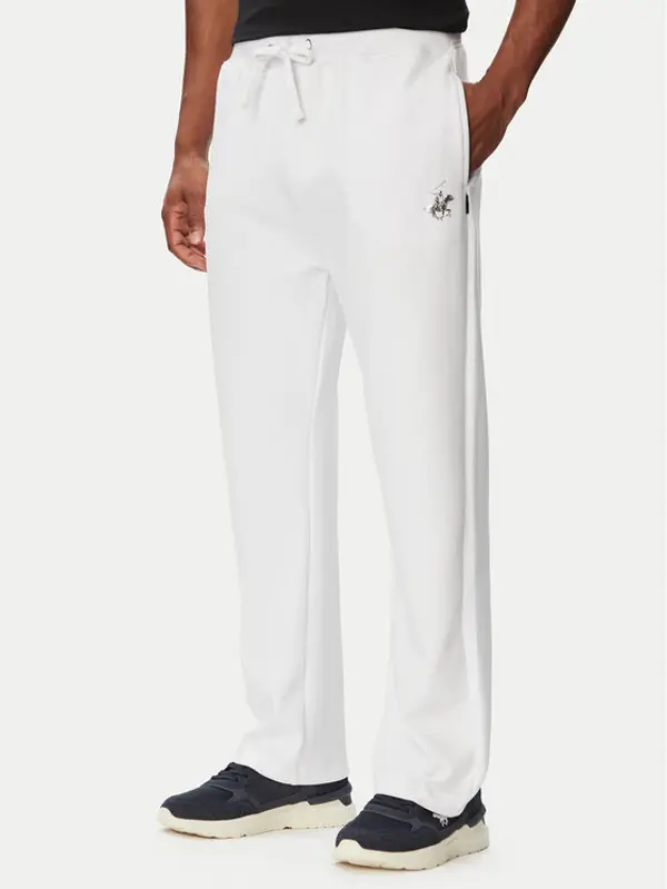 Beverly Hills Polo Club Beverly Hills Polo Club Donji dio trenerke M6608B-HR Bijela Regular Fit