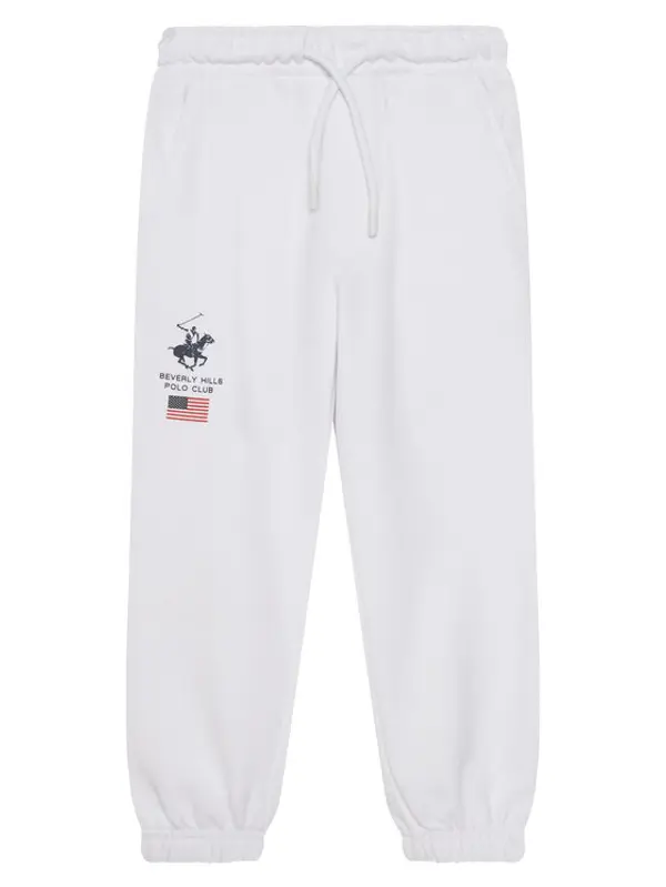 Beverly Hills Polo Club Beverly Hills Polo Club Donji dio trenerke P-SS26B-TF0033K Bijela Regular Fit