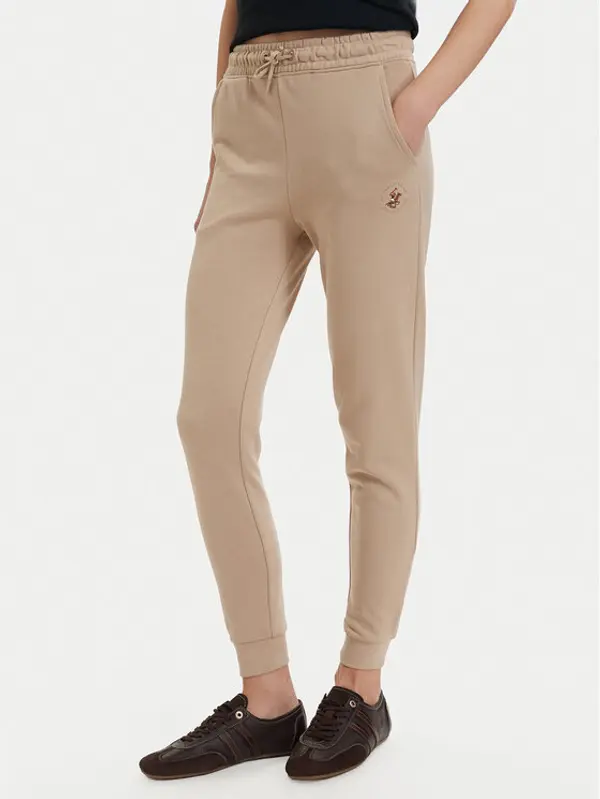 Beverly Hills Polo Club Beverly Hills Polo Club Donji dio trenerke P-SS26W-TF546550 Bež Regular Fit
