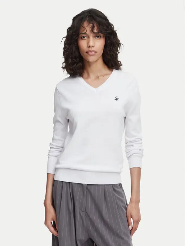 Beverly Hills Polo Club Beverly Hills Polo Club Džemper P-SS26W-M536563 Bijela Regular Fit