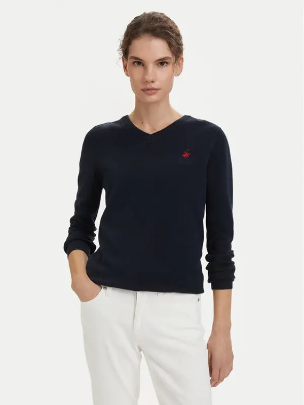 Beverly Hills Polo Club Beverly Hills Polo Club Džemper P-SS26W-M536563 Tamnoplava Regular Fit