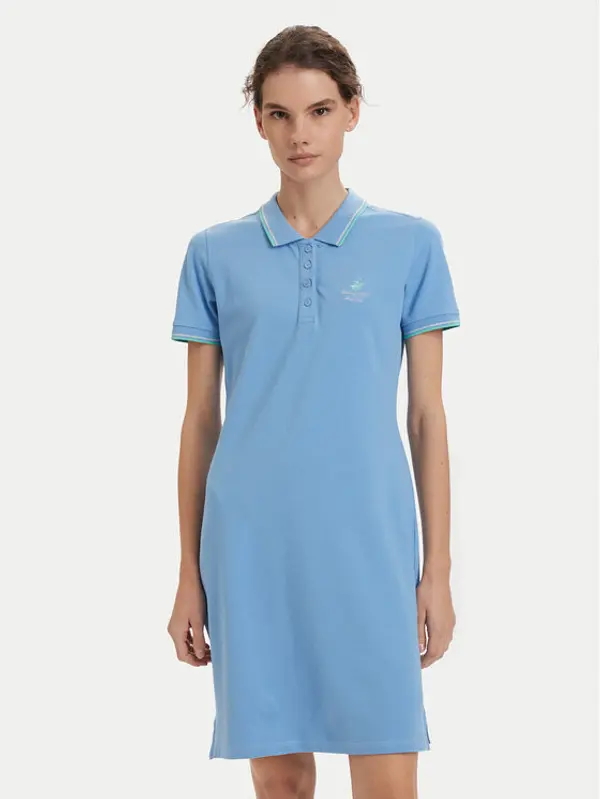 Beverly Hills Polo Club Beverly Hills Polo Club Haljina za svaki dan P-SS26W-ABP526590-0298 Plava Regular Fit
