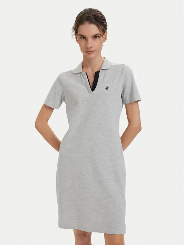 Beverly Hills Polo Club Beverly Hills Polo Club Haljina za svaki dan P-SS26W-ABP526591-0461 Siva Regular Fit