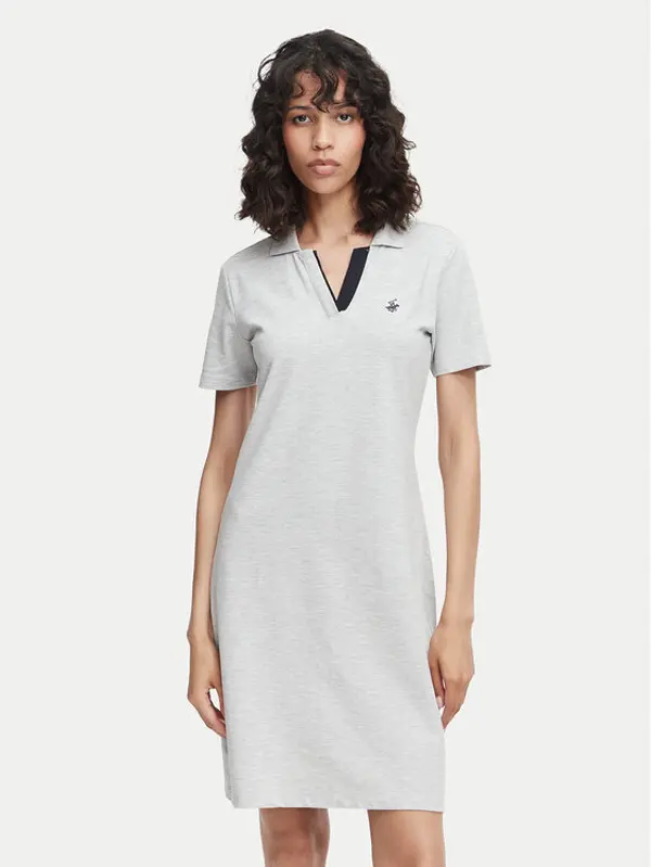 Beverly Hills Polo Club Beverly Hills Polo Club Haljina za svaki dan P-SS26W-ABP526591-0461 Siva Regular Fit