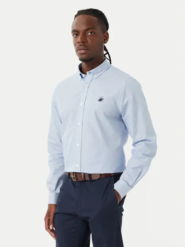 Beverly Hills Polo Club Beverly Hills Polo Club Košulja P-SS26M-BRASS Plava Regular Fit