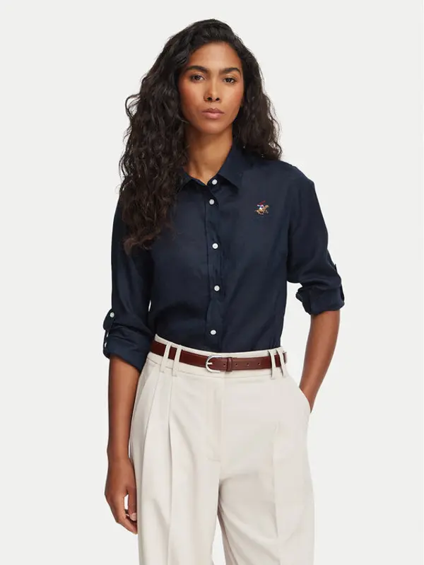 Beverly Hills Polo Club Beverly Hills Polo Club Košulja P-SS26W-SH0004 Tamnoplava Regular Fit