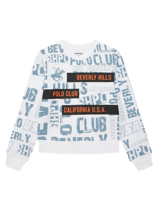Beverly Hills Polo Club Beverly Hills Polo Club Majica dugih rukava 76B5T0038T Bijela Regular Fit