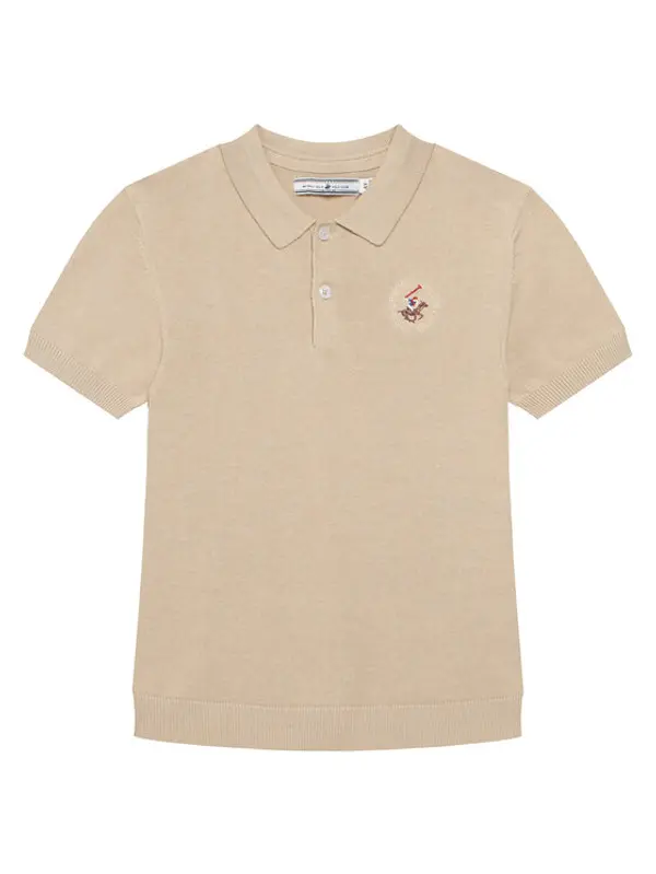 Beverly Hills Polo Club Beverly Hills Polo Club Polo 76B5W0031 Bež Regular Fit