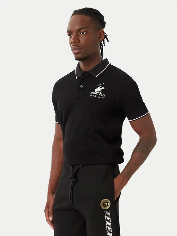 Beverly Hills Polo Club Beverly Hills Polo Club Polo M2607-HR Crna Regular Fit