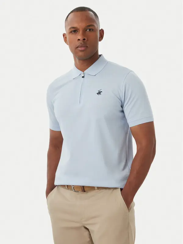 Beverly Hills Polo Club Beverly Hills Polo Club Polo M2734 Svijetlo plava Regular Fit