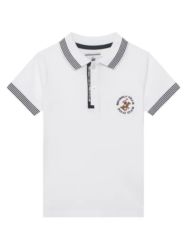 Beverly Hills Polo Club Beverly Hills Polo Club Polo P-SS26B-P424108 Bijela Regular Fit