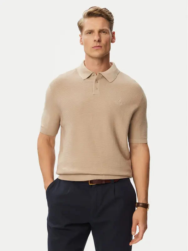 Beverly Hills Polo Club Beverly Hills Polo Club Polo P-SS26M-M7280BEI Bež Regular Fit