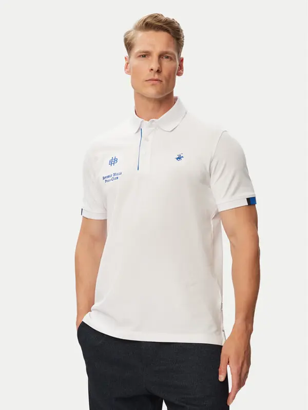 Beverly Hills Polo Club Beverly Hills Polo Club Polo P-SS26M-P2770 Bijela Regular Fit