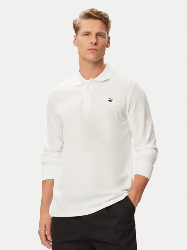 Beverly Hills Polo Club Beverly Hills Polo Club Polo P-SS26M-P424125 Bijela Regular Fit