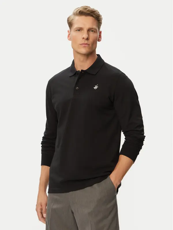 Beverly Hills Polo Club Beverly Hills Polo Club Polo P-SS26M-P424125 Crna Regular Fit